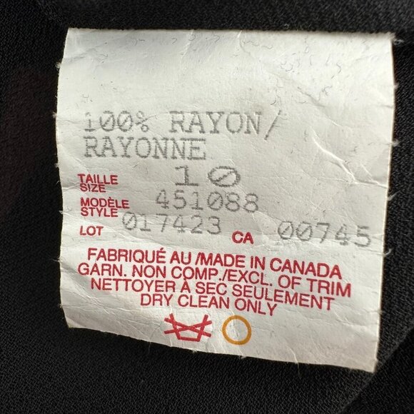 Citrine of Canada Midi Dress Sz 10 Black Floral Y2K Whimsigoth Dark Romantic Vtg - Picture 4 of 11